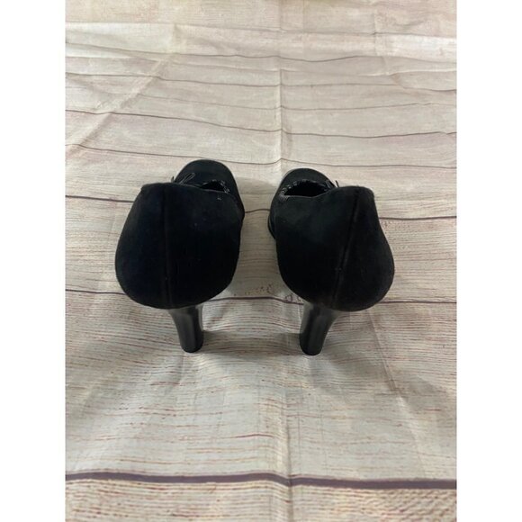 Vintage Salvatore Ferragamo Women's Boutique Black Suede Heels - 10 4A - Picture 4 of 12